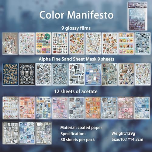 1600+ Pcs Vintage Sticker Books for Scrapbook Supplies & Junk Journal Supplies - Retro Y2K Stickers (Glossy/Matte/Textured) | Ephemera, Journal Supplies, Craft Embellishments - Image 4