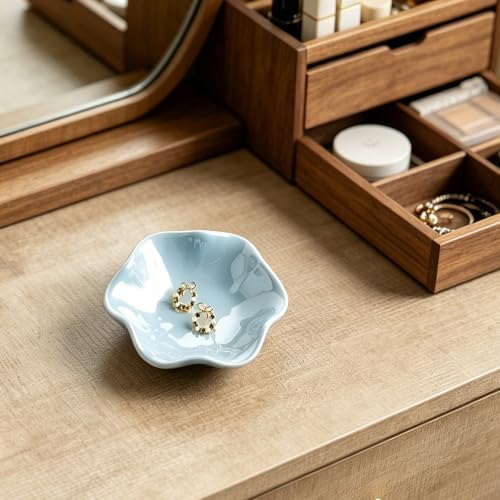 Ceramic Lotus Leaf Trinket Dish, Ring Holder for Jewelry - Image 4