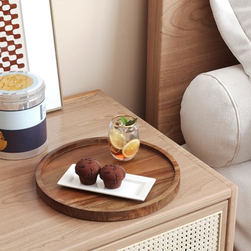 VERTORGAN Acacia Wood Serving Tray,8.7 Inch Decorative Trays,Home Decor - Image 2