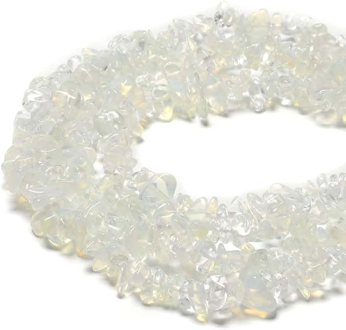 Gemstone Chips Natural Opalite 3-5mm Healing Crystals Waist Bracelets Necklace Kit Irregular Stone DIY Crafts Design Jewelry Making Approxi 32 inch