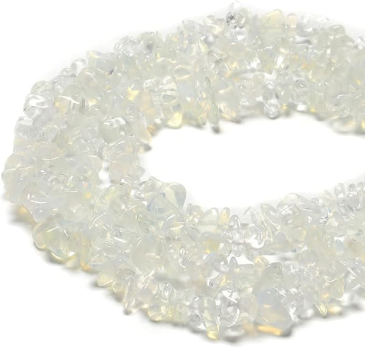 Gemstone Chips Natural Opalite 3-5mm Healing Crystals Waist Bracelets Necklace Kit Irregular Stone DIY Crafts Design Jewelry Making Approxi 32 inch