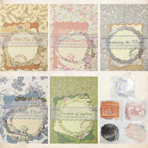 250Pcs Vintage Journal Supplies Kit,Scrapbook Papers Stickers - Image 5