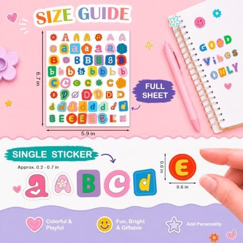 1113PCS Cute Alphabet Stickers, Letter Stickers for Scrapbook Supplies - Image 2
