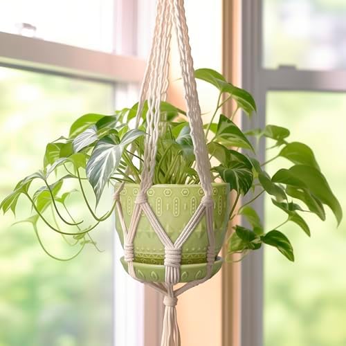 G EPGardening Ceramic Planter 5.5 Inch, Boho Plant Pot Indoor, Green - Image 6