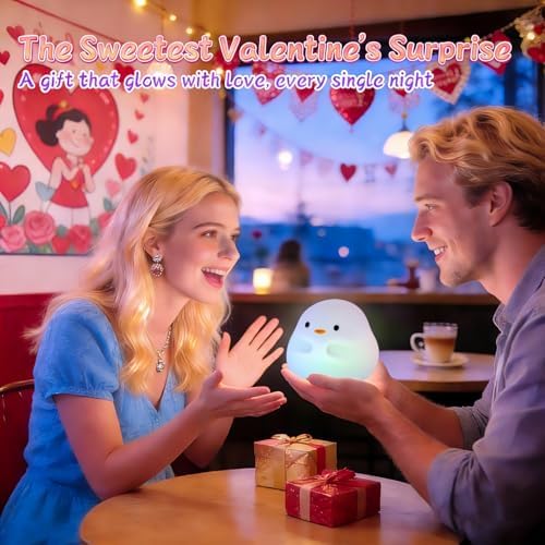 Rytinazzz Duck Night Light, Color Changing Mode & 50-Hour Battery, Squishy Silicone Lamp for Kids Room, USB Rechargeable with Timer, Mothers Day Gifts - Image 5