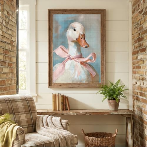 5D Diamond Painting Kits for Adults Beginner, Cute Duck Bow Diamond Art - Image 4