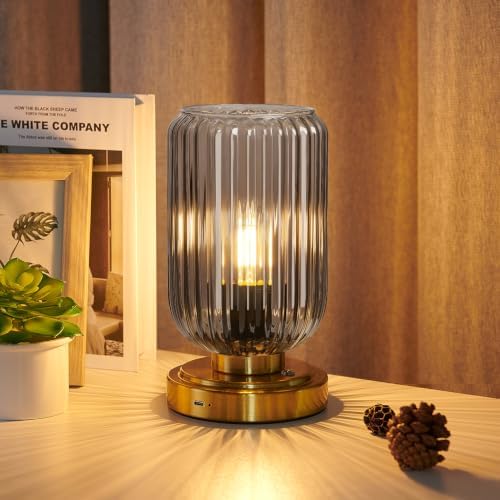 LightRound Cordless Table Lamp for Bedroom, Touch Stepless Dimmable by LightRound