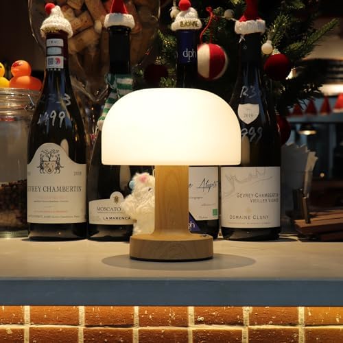 Cordless Rechargeable Mushroom Table Lamp, Dimmable 3-Color Night Light - Image 6