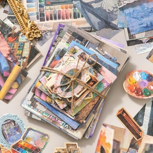 400PCS Vintage Scrapbook Paper Journaling Scrapbooking Supplies Kit Retro Decorative Craft Paper Assorted for Bullet Junk Journals Card Making Craft DIY, Vintage Nature - Image 6