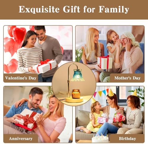 GEEZO Fragrance Candle Warmer Lamp，Electric Candle Warmer with Timer & Dimmer，Mom Christmas Birthday Gifts for Women, House Warming Gifts New Home Bedroom Decor - Image 6