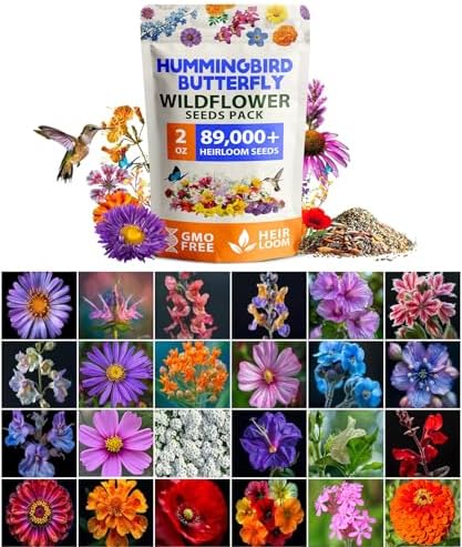 HOME GROWN 23 Wildflower Variety Mix 89,000+ Flower Seeds 2 oz by HOMEGROWN