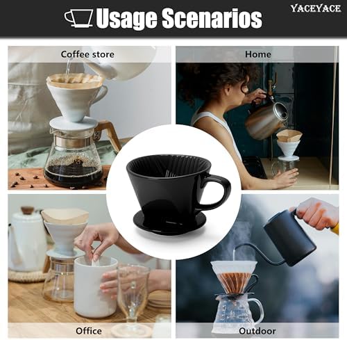 Coffee Pour Over, Ceramic Coffee Dripper with Single Hole - Image 7