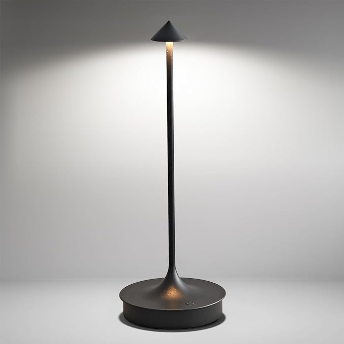 Cordless Table Lamp Rechargeable LED Table Lamps Battery Operated 4000mAh Touch Dimmable Wireless Lamp Waterproof Portable Outdoor Table Light for Restaurants and Dining Home Indoor/Outdoor Use