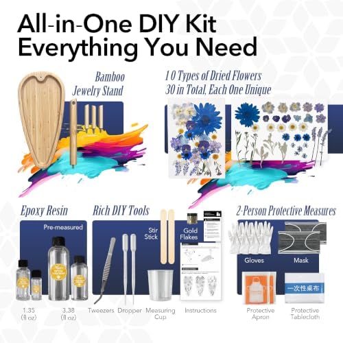 Auraeve All-in-One DIY Resin Craft Kit - Flower Jewelry Stand for Adults - Image 2