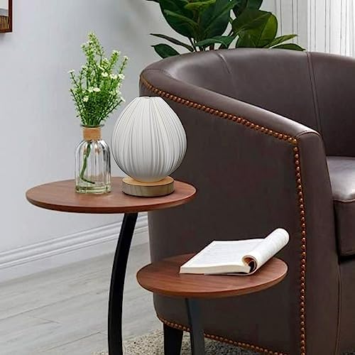 Lotus Small Table Lamp, Vintage Pleated Night Light for Bedside & Decor - Image 5