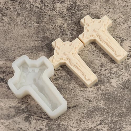 Candle Molds - Silicone Mold for Candles Making, DIY 3D Moulds for Soy Wax, Beeswax, Scented Candle, Valentine's Day Gifts (Crucifix) - Image 5