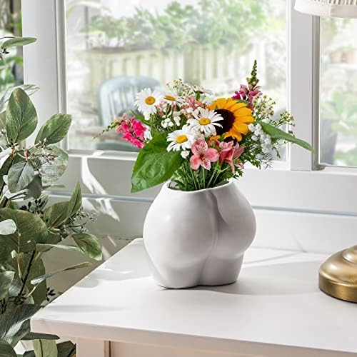 Cute Body Shaped Planter Fun Resin Plant Pots with Drainage Hole - Image 5