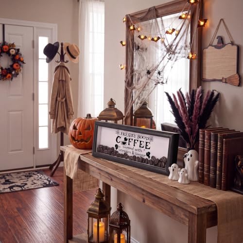 Novabright Halloween Wooden Coffee Bar Sign with Artificial Beans Decor - Image 5