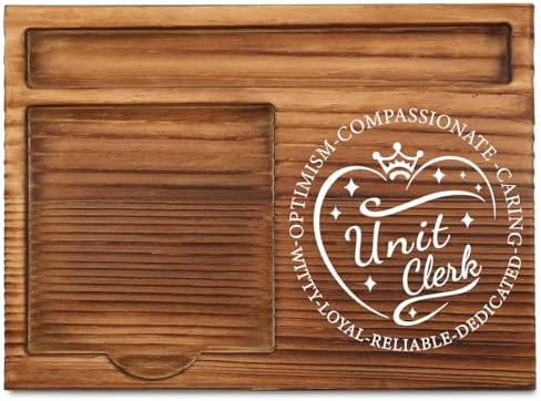 THRXOBN Desk Organizer for Unit Clerks & Healthcare Professionals - Natural Wood with Slots for Notes, Pens, and Small Office Supplies – Practical & Elegant Workspace Solution,WSH22 by THRXOBN