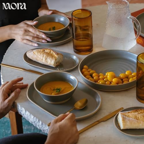 Mora Ceramic Decorative Tray - 10.6in Dish for Jewelry, Soap Dispenser, Perfume, Makeup, Accessories, Candle, in the Bathroom Vanity, Bedside, or Kitchen Counter. Cute Organizers - Storm - Image 5