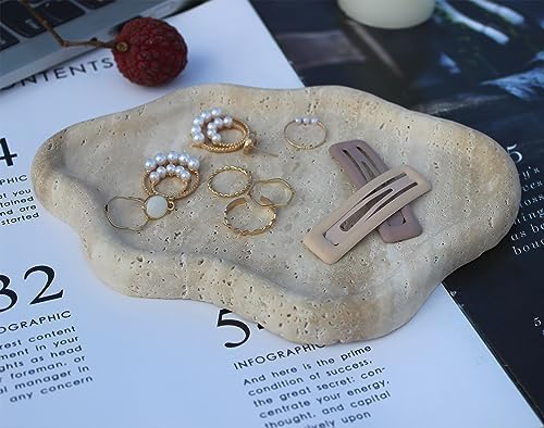 Natural Travertine Tray Cloud Shape, Jewelry Dish Trinket Dish, Key Tray for Women Gift Home Décor - Image 5