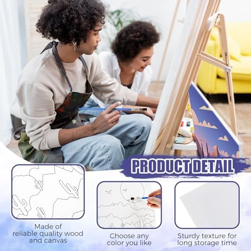 Sherr 140 Pcs 20 Set Pre Drawn Canvas Painting Kit, Sceneries - Image 3