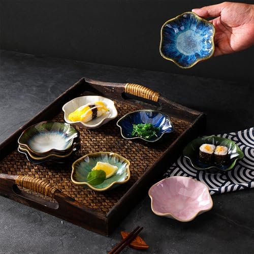 Lotus Leaf Ceramic Jewelry Ring Dish for Women (Starry Sky Blue) - Image 7