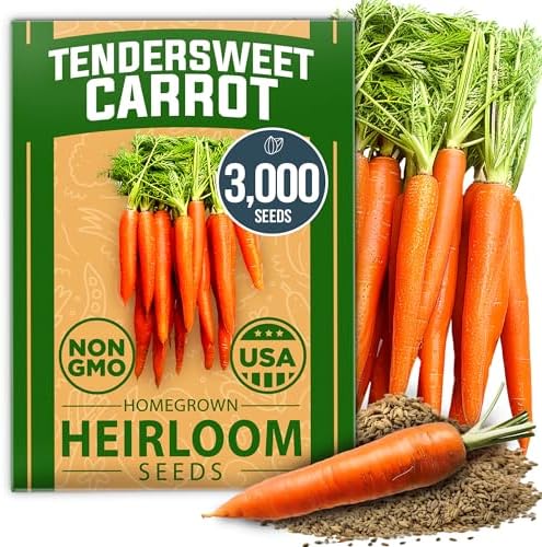 HOME GROWN Tendersweet Carrot Seeds, 3,000+ Seeds, Daucus carota sativus by HOMEGROWN