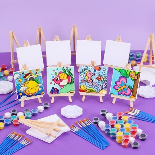 ESRICH 30 Set Canvas Painting Kit, Mini Acrylic Paint Set - Image 6