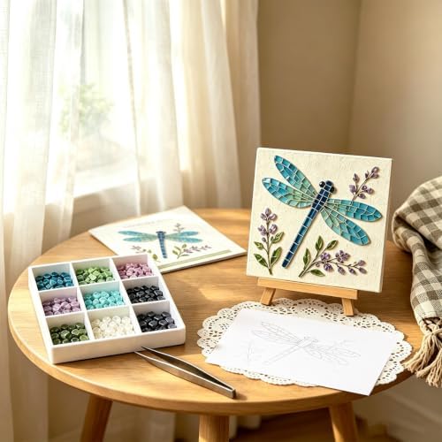 Garden Flowerpot Mosaic Art Kit Floral,Mosaic Art Kits for Adults，Style G - Image 5