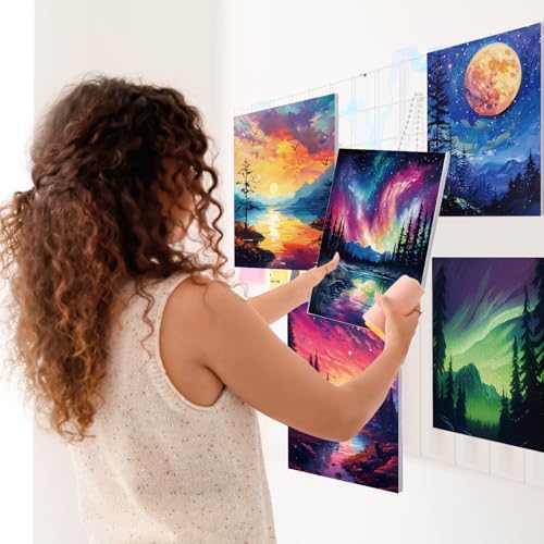 Zhanmai 72 Pcs 12 Sets Sip and Paint Kit Pre Drawn Canvas for Painting 8" x 10" Paint Party Canvas Painting Pre Printed Canvases for Party DIY Virtual Adult's Date Night(Astronomical Landscape) - Image 5
