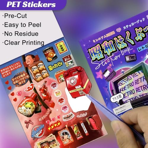 Retro Sticker Book Showa Vintage Japanese Aesthetic Cute Stickers 800+ - Image 4