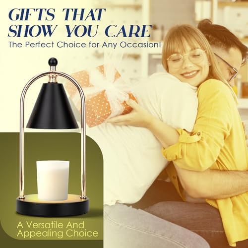 Candle Warmer Lamp with Timer, Electric Black Light for Bedroom, Dimmer Wax Melts Warmer for Candle Jars, Beside Lamp Gifts for Women Home Decor (2 Bulbs Included) - Image 5