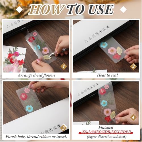 Fuyoooo 376 Pcs Pressed Flower Bookmark Kit,Rainbow Color,2 x 8 Inch - Image 6