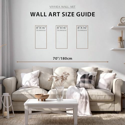 VIYYIEA Boho Solid Wood Carved Wall Art Set of 3, Geometric Minimalist Wooden Home Decor Panels, Handcrafted Solid Wood Wall Hanging for Living Room Bedroom Hallway, 16 x 8 Inch Each (Geometry II) - Image 6