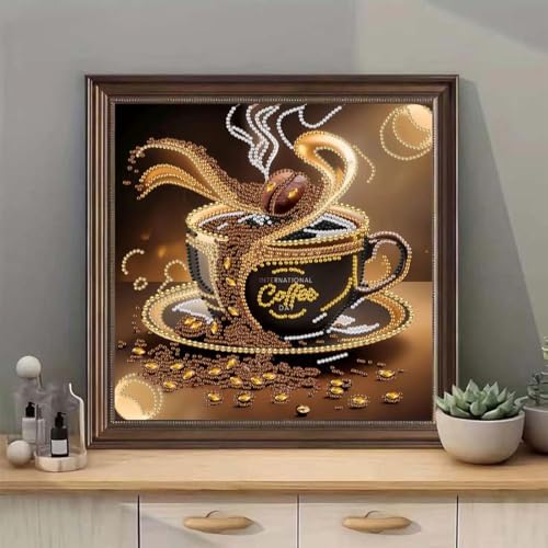 5D Special Shape Diamond Art Kits,Coffee Cup DIY Diamond Painting Kits - Image 2
