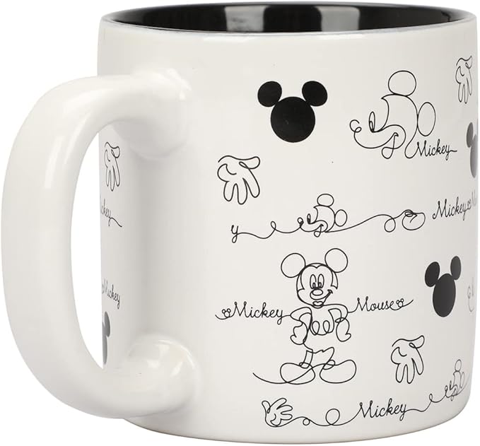 Disney Mickey Mouse Line Art & Hidden Mickey All Over Print 16 Oz Ceramic Mug