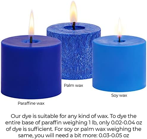 Dark Blue Candle Dye 2 oz for Soy Candle Making – Wax Color Chips - Image 5