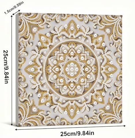 Pearl Art Kits Painting for Adults, DIY Mindfulness Therapy with Framed Canvas and Tools, Beginner Wall Decor-Mandala02 - Image 5