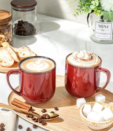 LERATIO Ceramic Coffee Mugs Set of 6,12oz Handmade Coffee Mugs Set - Image 6