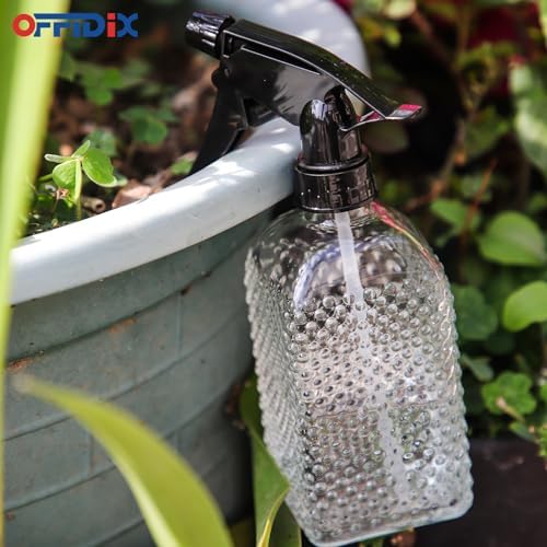 Clear Glass Plant Mister Watering Spray Bottle Adjustable Nozzle 13.5 oz - Image 7