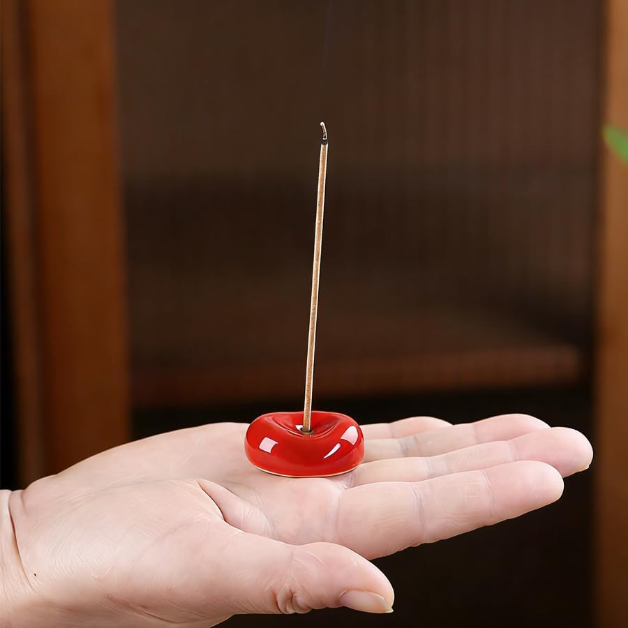 ARFUKA Mini Ceramic Incense Holder Small Incense Stick Burner, Perfect for Home Décor, Meditation, Yoga - Compact Aromatherapy Accessory for Living Room, Bedroom Pack of 2 - Image 5