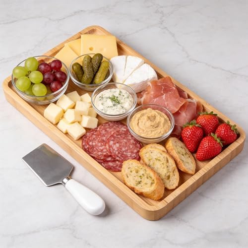 VERTORGAN Bamboo Serving Tray,15.8x9.8 Inch Trays,Home Decor(Natural) - Image 4
