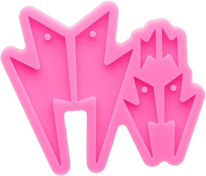 103Pcs Lightning Shape Resin Earring Mold Silicone Resin Jewelry Molds 3 Pair Epoxy Resin Casting Molds for Women Earring Crafts Including 100 Earring Accessories DIY Necklace Pendant