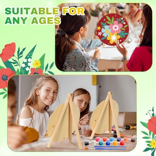Supervitae 72 Piece Spring Floral 5.9" Round Pre Drawn Canvas Kit - Image 4