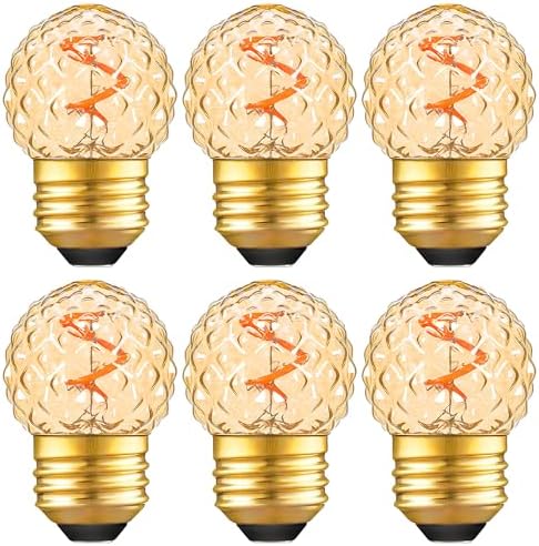 G40 LED Low Watt Light Bulbs Warm Glow E26 Amber 1W 10 Watt Light Bulb by PADMOLUDAZ