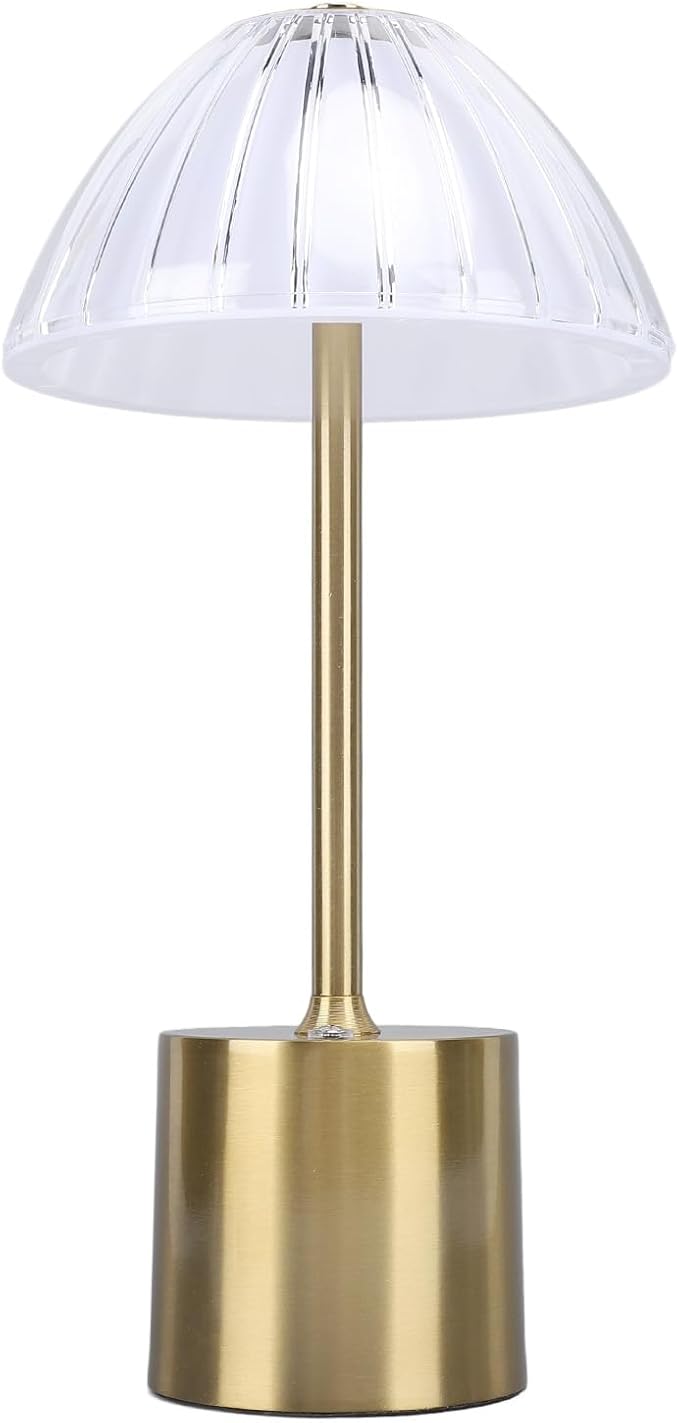 Crystal LED Table Lamp, Portable Rechargeable Desk Light, 3 Levels Brightness, Touch Control, Small Battery Operated Lamp - Cordless Convenience, Stepless Dimming, Ideal for Home