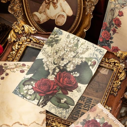 Scrapbook Paper for Junk Journal Supplies, Vintage Journaling Paper for DIY - Image 5