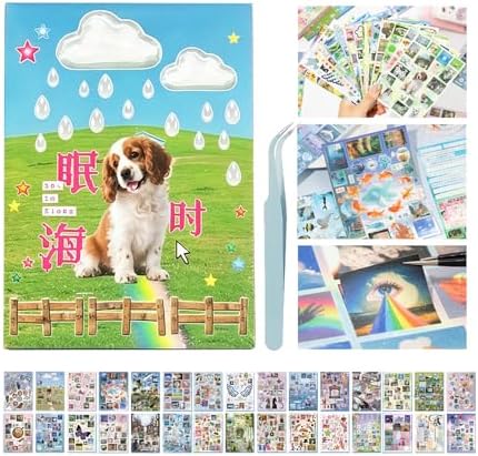Japanese Sticker Book for Scrapbooking Supplies,Cute Dog Scrapbook Stickers by Lciyioc