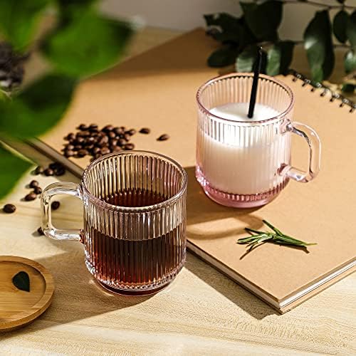 Lysenn Clear Glass Mug with Lid, Premium Glass Coffee Mug, 12 oz Tea Cup - Image 5
